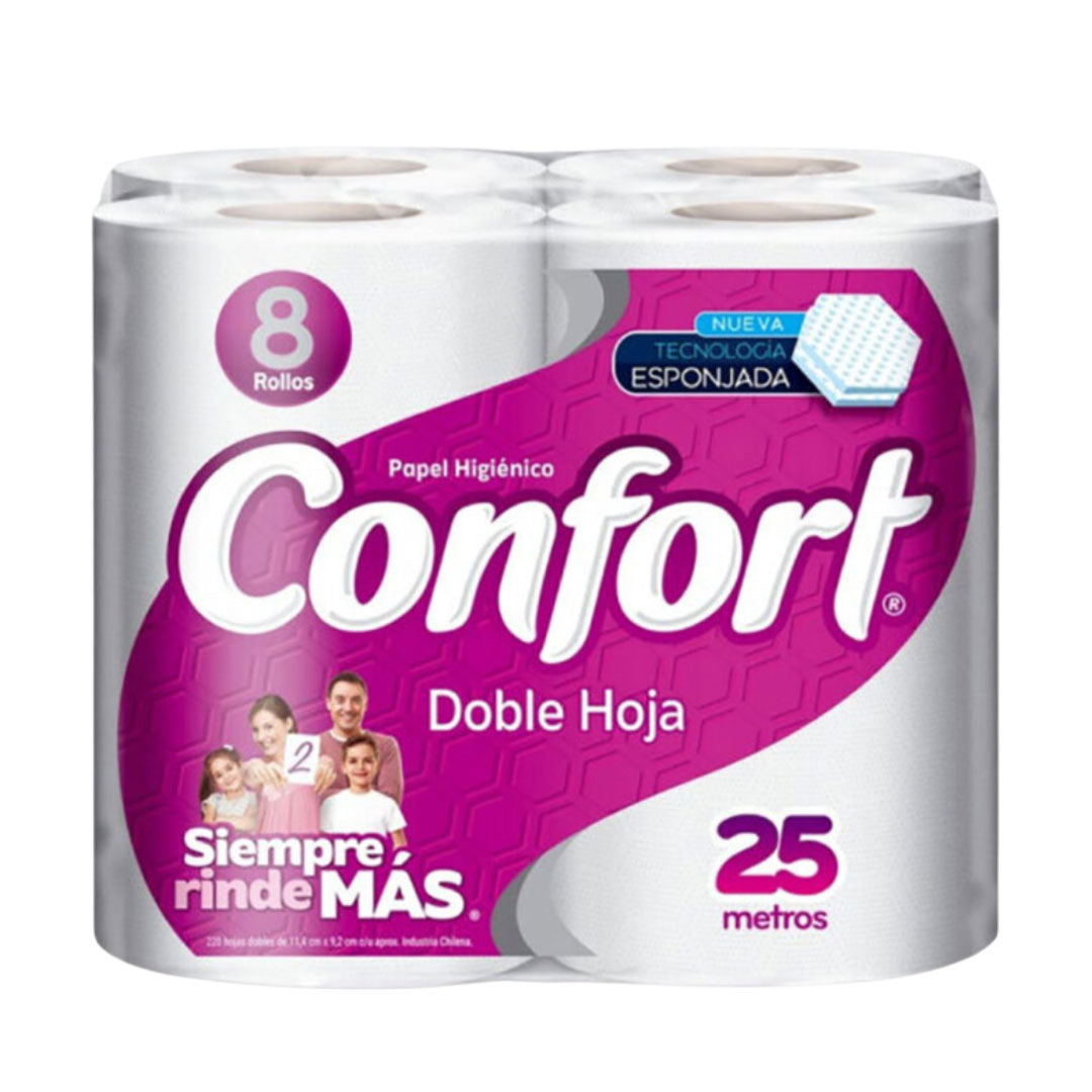 Papel Higienico Confort DH 8 rollos 25 mt