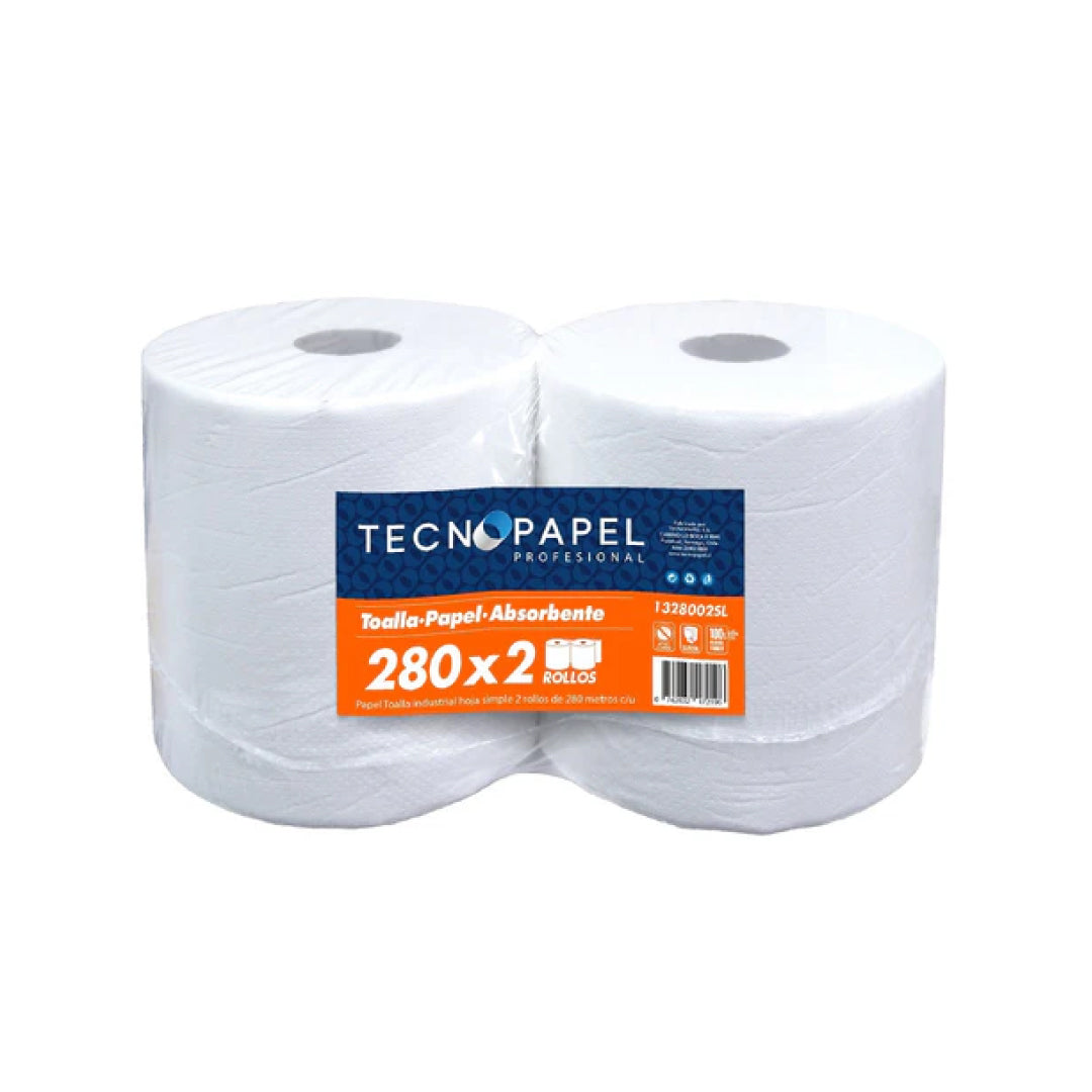 Toalla De Papel Tecnopapel UH 280 Mt x 2 Un