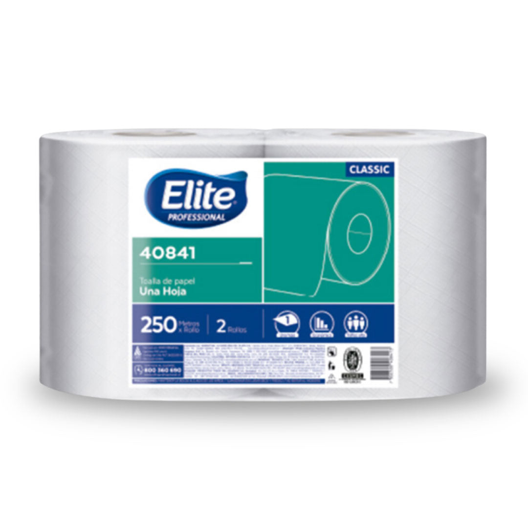 Toalla Elite De Papel UH 250 Mt x 2 Un
