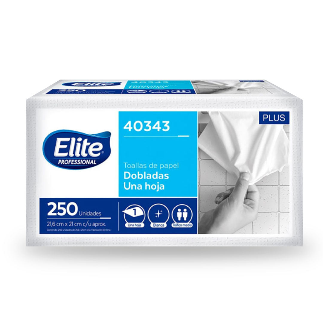 Toalla de Papel Elite Doblada HS 18 Paquetes x 250 un